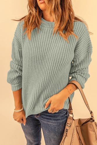 PRETTYGARDEN Fall Sweaters for Women 2025 Fashion Long Sleeve Casual Ribbed Knit Winter Clothes Pullover Jumper Tops