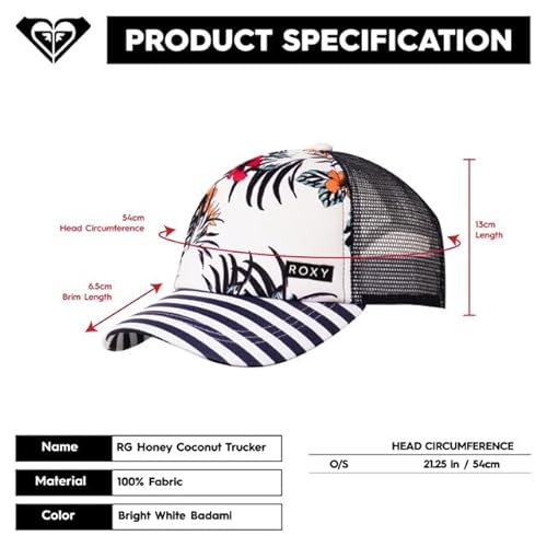 Roxy ARGHA03046-WBB4 Girls' Honey Coconut Trucker Hat thumb #3