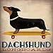 Dachshund Longboards by Ryan Fowler Skateboard Sign Dogs Animals Print Poster