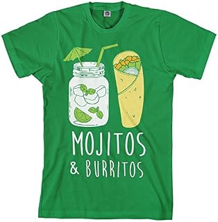 Threadrock Men's Mojitos & Burritos T-Shirt XL Kelly Green
