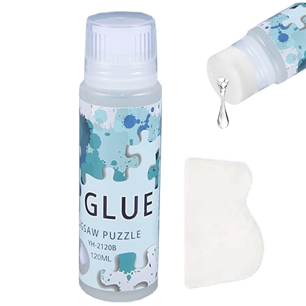 Sponsored Ad – YARDHOBI Puzzle Glue with Applicator for Adults and Children, Clear Water Soluble Special Craft Puzzle Glue, Non-Toxic and Quick Dry for 3000 Pieces of Puzzle for Paper and Wood (120ML)