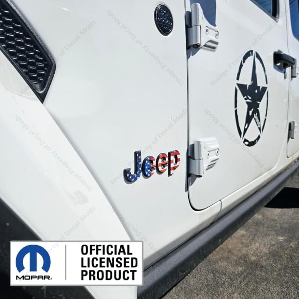 Decal Mods Fender Jeep Fender Flat Overlay Decal Graphic fits Jeep Wrangler JL/JT (2018-2026) (Set of 2) USA Flag - FFLAG | FK1P4