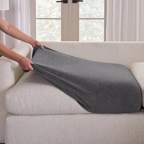 SureFit Cedar Stretch Texture Sectional Slipcovers, Small Couch C...