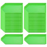 Sorting Trays,100 Pieces Plastic Bead Sorting Trays Diamond Rhinestone Tray Diamond Painting Tray Cross Stitch Nail Art Tray Sorting Storage Plates Tray for Craft and DIY Needs (Green)