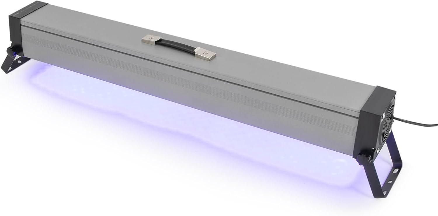 UV LED Curing Light Bar 1800W High Power Handheld Lamp, Portable LED Curing Lamp with 120 UV Beads, Aluminum Alloy Housing, Dual Fans, for Glue, Resin, Acrylic, Glass, Plastic Bonding