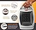 Oscillating Space Heater – Forced Fan Heating with Stay Cool Housing - Thermal Ceramic PTC with Tip-Over Safety Cut-Off, Overheat Protection and Adjustable Thermostat - Rotates 70° - by Bovado USA