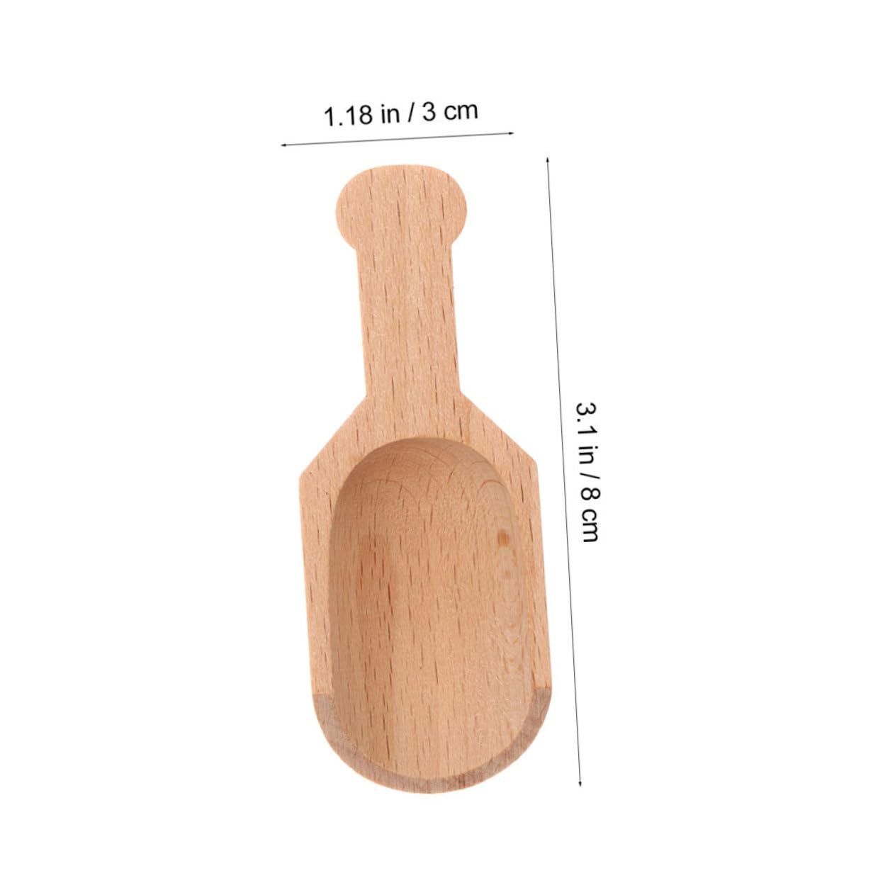 Veemoon Smooth Round Edges Wooden Teaspoons Spice Mini Spoons for Kitchen Gadgets