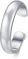 Vista 6 de BoRuo aro para el dedo del pie de plata de ley 925, anillo ajustable hipoalergénico de 2-4 mm Anillo de dedo del pie de 2