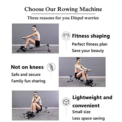 Image of Foldable Rowing Machines Rowing Machine for Home Use Foldable Mute Easy to Store Home Fitness Machine Apply to Indoor Very Much Safe and Healthy Exercise