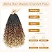 Firstcyh Hair 8 Packs Goddess Box Braids Crochet Hair for Black Women -14 Inch Crochet Braids Hair Bohomian Box Braid Crochet Hair Synthetic Braiding Hair (1B/30/27)