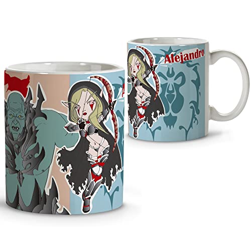 LolaPix Taza Personalizada. Taza World of WarcraftTaza Friki. Regalos Personalizados. Taza Cerámica. Con Nombre. WORLD OF YOU