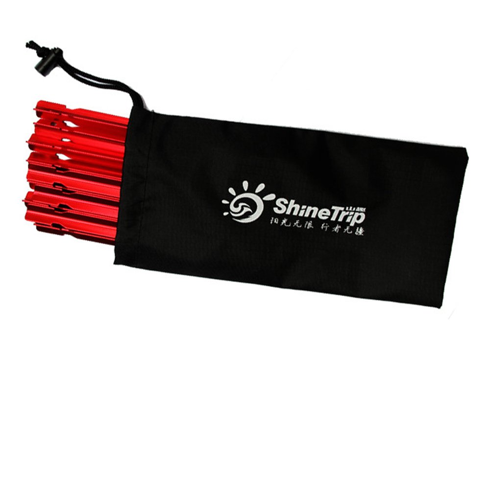 20 Picchetti Da Tenda In Alluminio 18 Cm – Resistenti Al Vento Con Corda Riflettente, Per Campeggio E Outdoor (Rossi) - 3