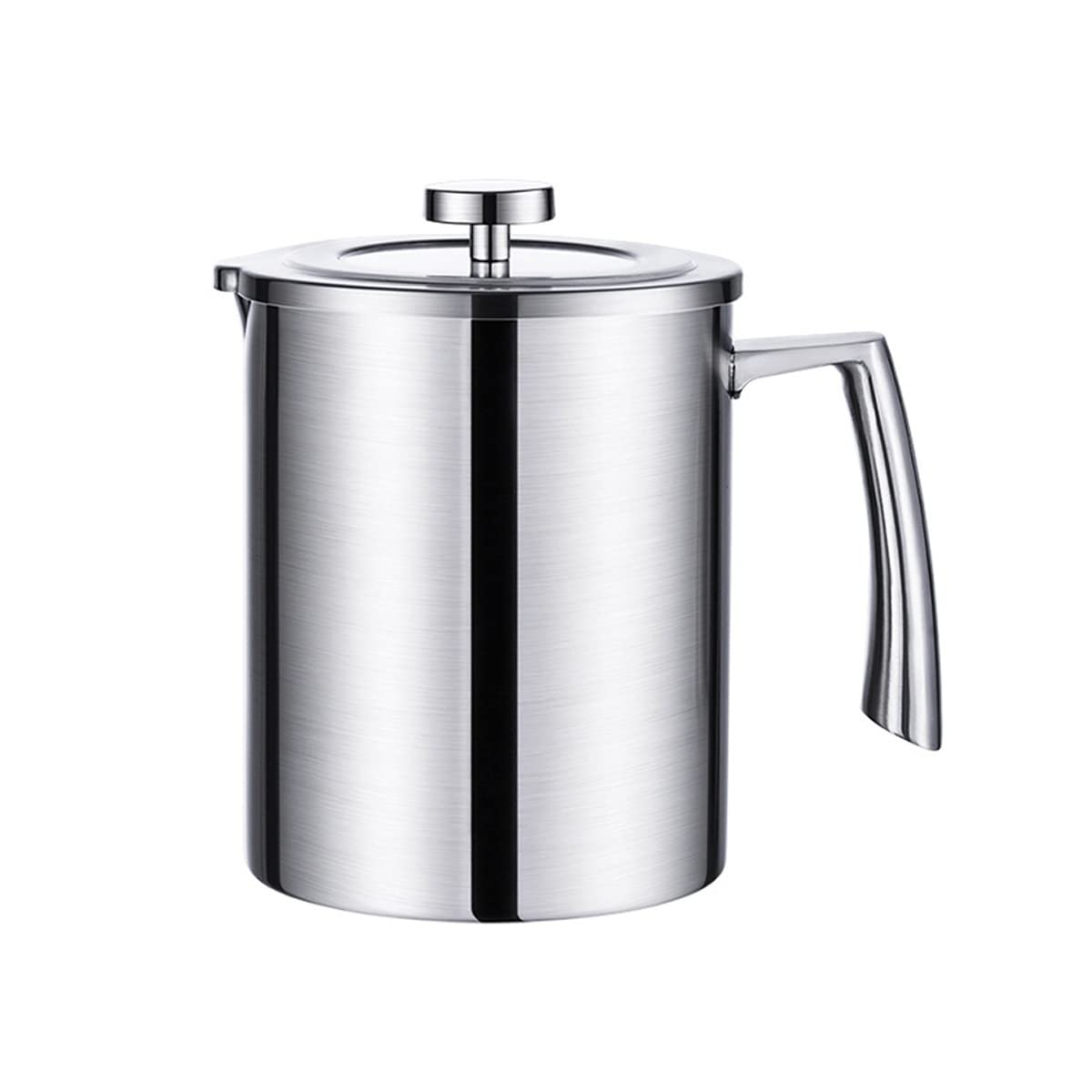 1.2L/1.5L Garnek Z Sitkiem Do Oleju Pojemnik Na Tłuszcz Do Gotowania Dla Tłuszczu, Stal Nierdzewna Garnek Do Przechowywania Oleju, Z Drobnym Filtrem Siatkowym I Pokrywką (Size : 1.2L)