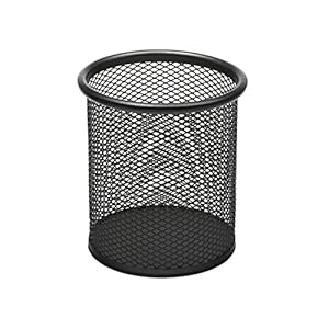 Osco TS-120367 Mesh Pen Pot, Single, 94mm x 82mm, Black
