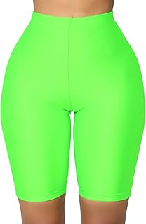 neon green biker shorts