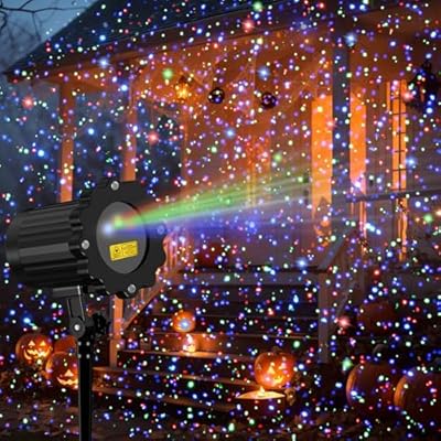 Laser Christmas Projector Lights Outdoor, 3 Colors RGB Christmas Laser Lights Outdoor Waterproof Holiday Projector Halloween Christmas Decorations Indoor Outdoor Landscape Lights for Home Garden Yard