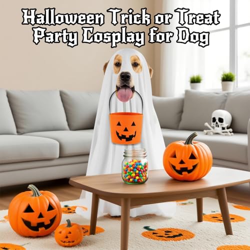 Disfraz Halloween Fantasma para Perro Grande 51.2×59.1 pulg miniatura 7