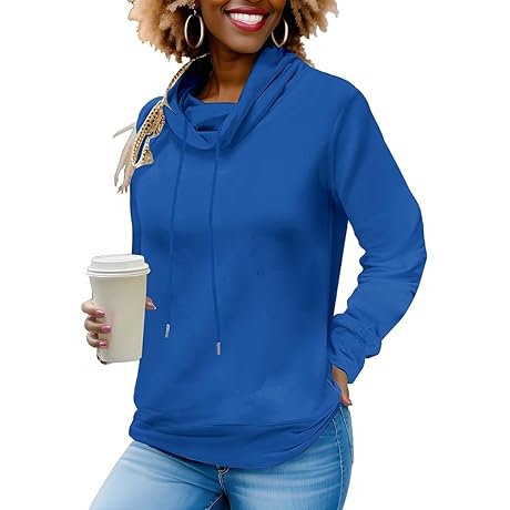 Nimsruc Women's Royal Blue Sweatshirt: Comfort and Style Combined