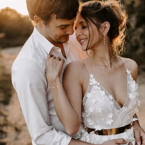 image for KXIEER Gold Jewelry Set for Women,Dainty 14K Gold Plated Pearl Necklac