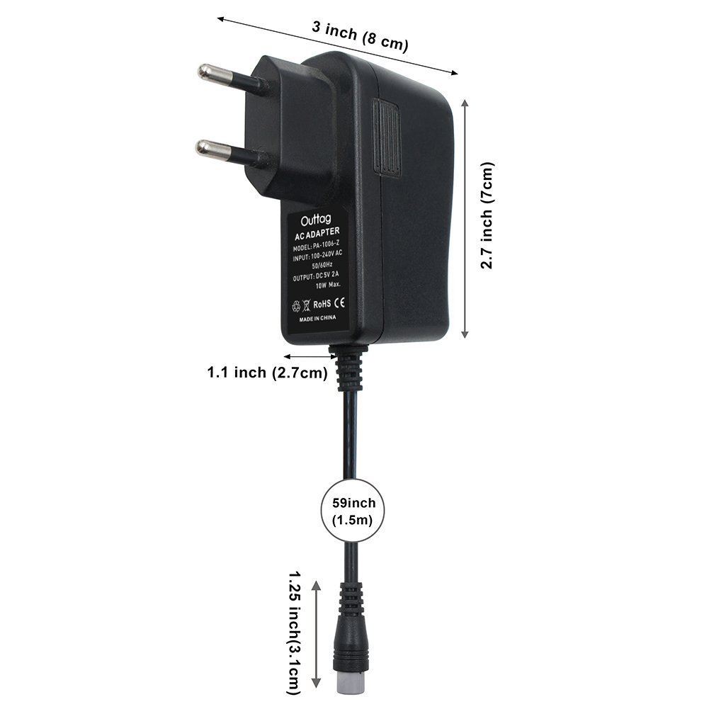 Adattatore ca/cc 10 W USB di tipo A UE Alimentazione RS PRO 5 V dc