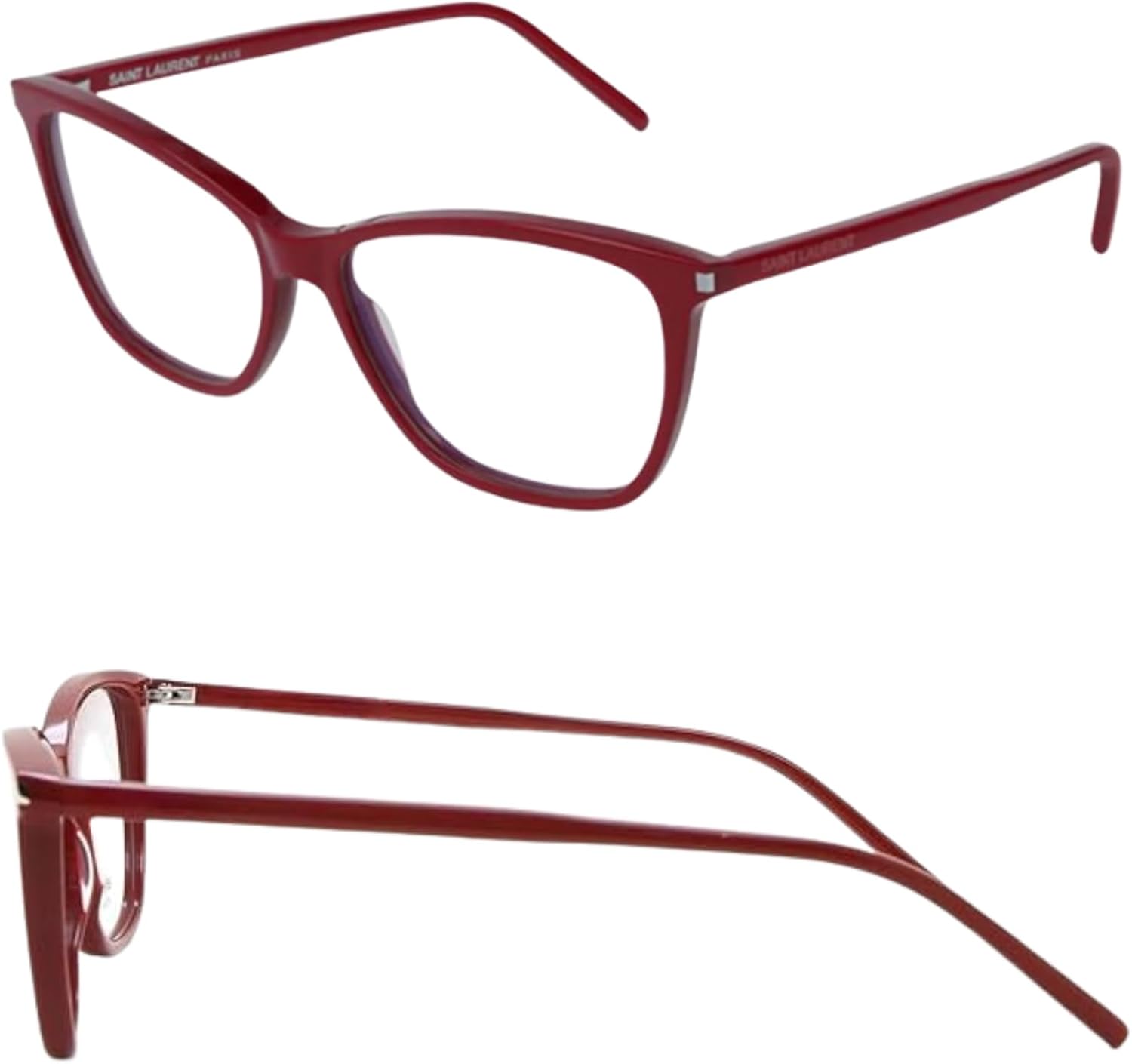 SAINT LAURENT SL 259 Red Cat-Eye shape Eyeglasses with Luxury Eyewear Kit Bundle - Embrace Sophistication and Elegance