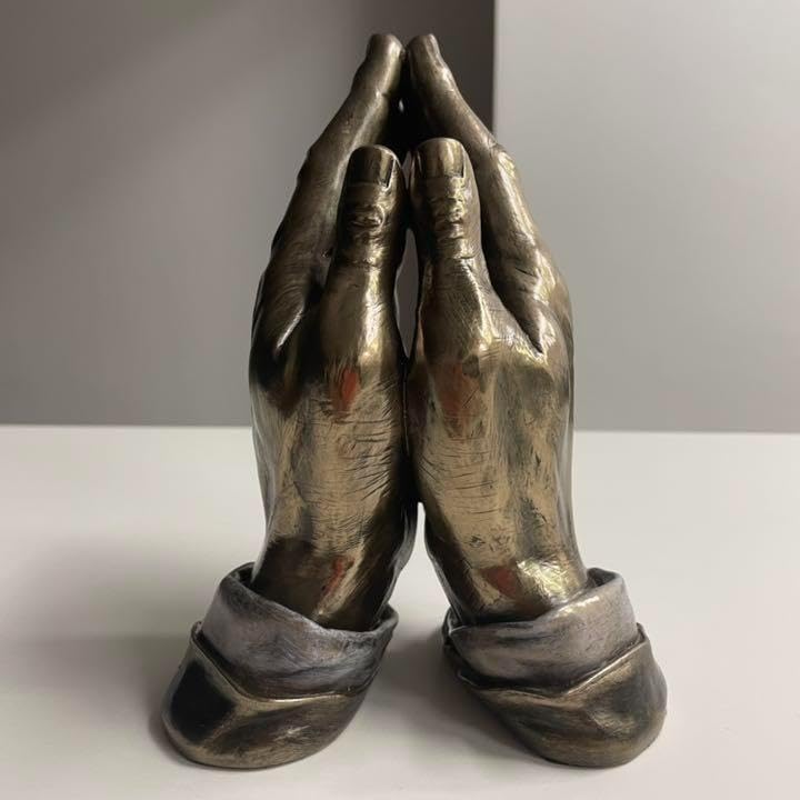 プレイングハンズ ブロンズ製置物 フリーメイソン キリスト教 プレイングハンズ ブロンズ製置物 フリーメイソン キリスト教