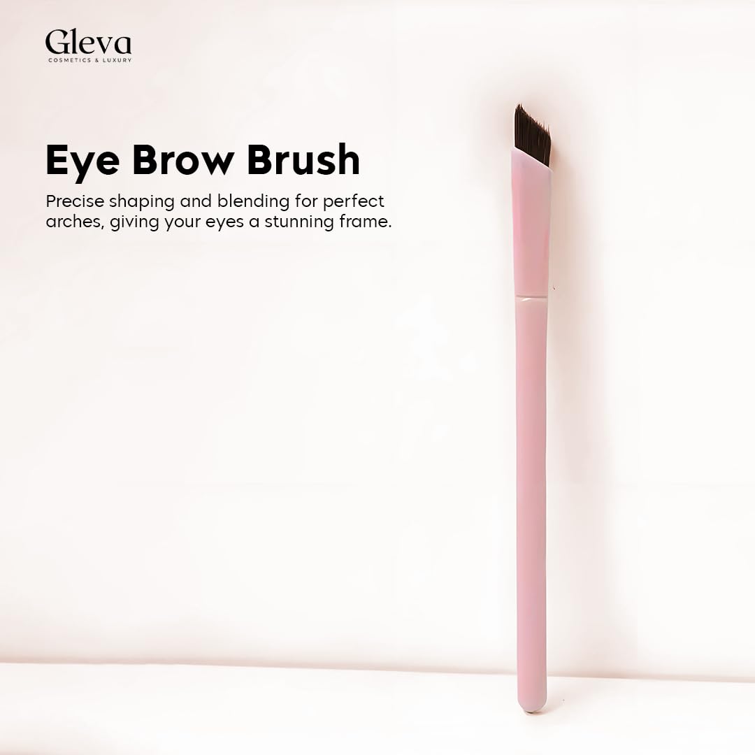 Gleva Multi-Function Eyebrow Brush, Professional Realistic Eyebrow Brush, Square Angled Eyeliner Eyebrow Brush, Stroke Brow Stamp Brush, Filling & Shaping Eyebrows Enhancers Brush(Light Pink) 3