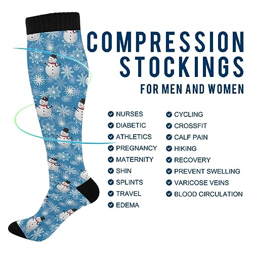 Image of Wusikd Heartbeat Symbol Compression Socks for Women and Men Circulation Black Long Socks for Athletic Running 1
