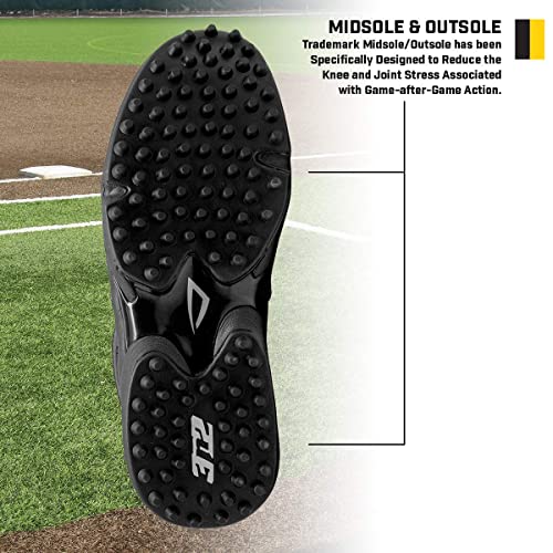 3N2 Men’s Baseball Umpire Officiating Shoe Reaction Field Lo, Black, D