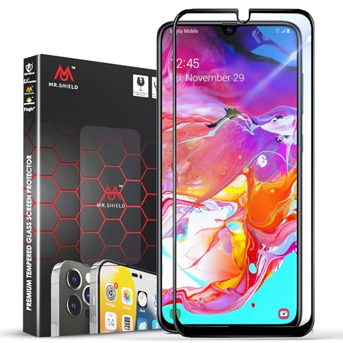 Image of Mr.Shield Top-Notch HD+ Tempered Glass Screen Protector Guard For Samsung Galaxy A70 and A70s, 9H Hardness, Military Grade Protection, Easy Installation kit