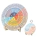 Feelings Wheel Office Desk Decor Emotions Double Sided Mental Health Office Emotions Chart with Stand for School Counselor, Counseling Therapist