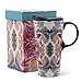 17oz Tall Ceramic Travel Mug Dishwasher Safe with Sealed Lid (Colouration)