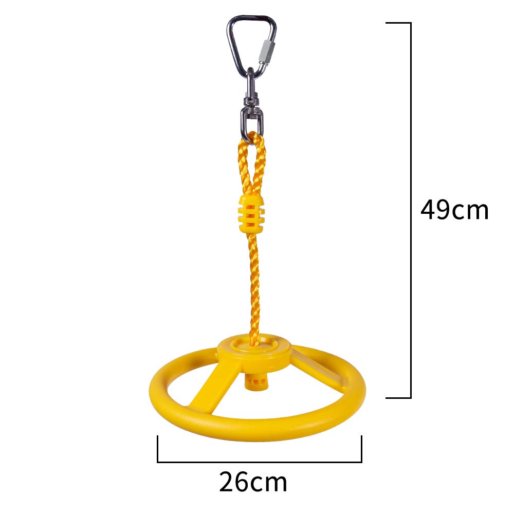 Ninja Slackline koło zamachowe, akcesoria do użytku na zewnątrz, żółte