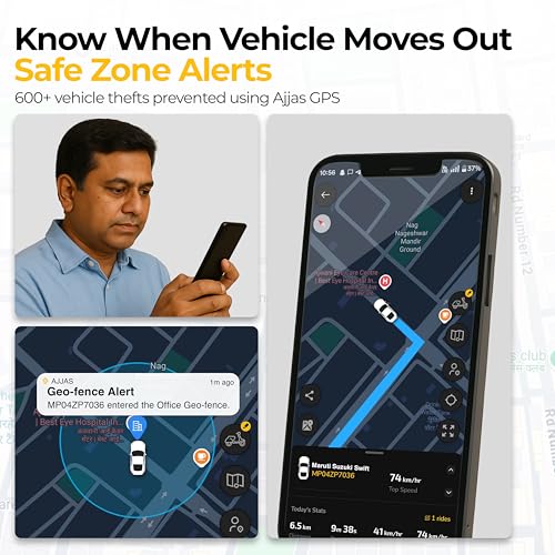 Image of Ajjas GO (with 24 Months 4G SIM Recharge) - Wireless GPS Tracker for Car, Family Vehicles, Scooty or Bag | 10000 mAH Battery | Magnetic Grip | Voice Monitoring