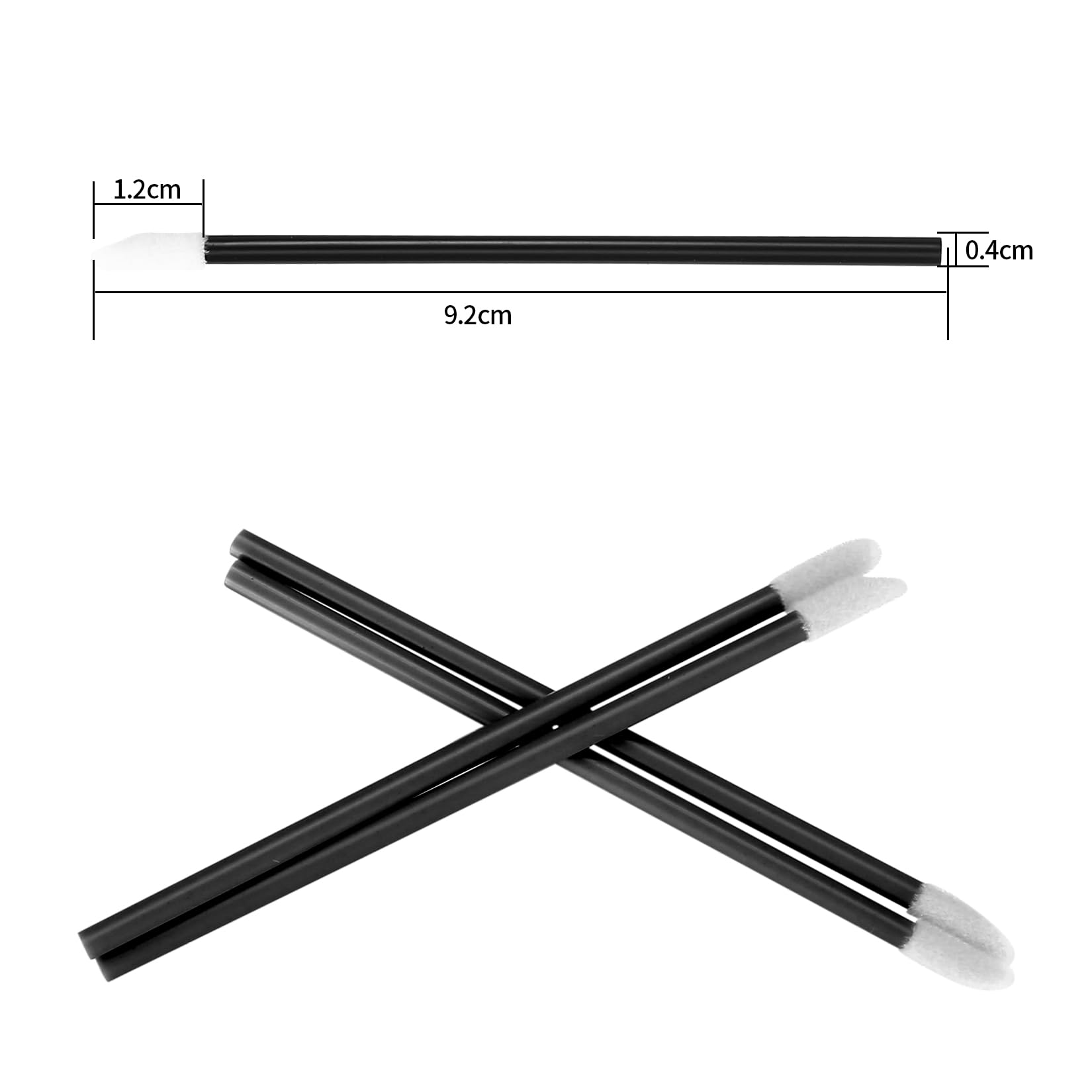300 Pièces Pinceau à Lèvres, Applicateur de Rouge à Lèvres, Brosse à Lèvres Applicateur, Pinceaux de Maquillage pour Rouge à Lèvres - Noir