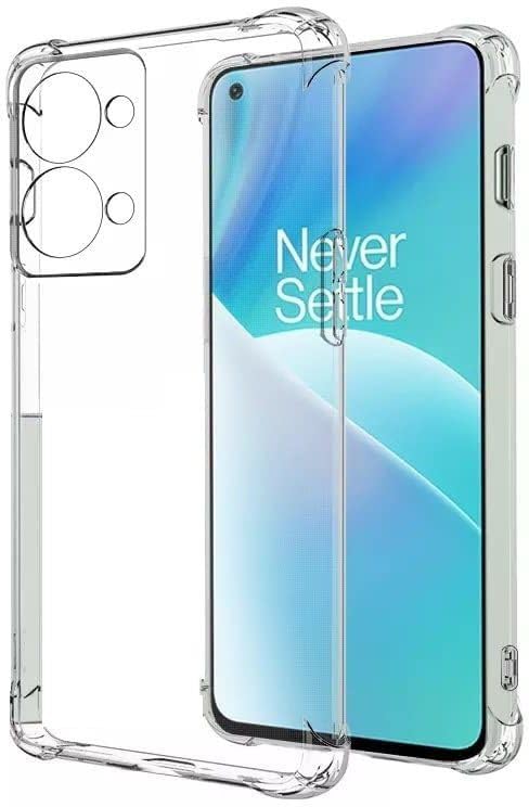 Image of Dual Protection Rubber Back Cover Compatible Model for OnePlus CPH2401 / 1+ Nord 2T 5G - Transparent