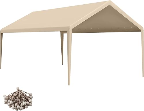 Gardesol Toldo de repuesto para cochera, cubierta superior de repuesto para marco de cochera de 12 x 20 pies, lona impermeable de 6.35 oz y con