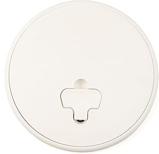 T. H. Marine T-H Marine Boat Hatch Deck Access Plate - Cam-Out Quick Release Round Inspection Hatch Port Hole Cover Plate Includes Textured Waterproof Lid - 8", White