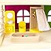 Wooden Dollhouse Furniture|Made of Safe Wood and Bright Water-Based Paint|Compatible with Most Doll Houses|Bathroom