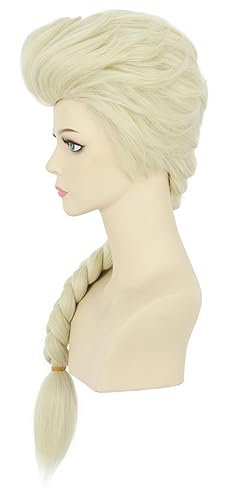 Miniatura 3 de Karlery Peluca larga trenzada beige para mujer adulta peluca de moda para Halloween cosplay peluca de fiesta de disfraces beige