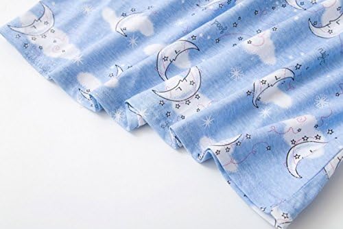 PNAEONG Girls's Cotton Nightgown Sleepwear Brief Sleeves Shirt Informal Print Sleepdress 7 51sSIEZGVUL. AC