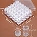 Blulu Diamond Painting Storage Containers Clear Plastic Bead Containers Set Storage Jars Diamond Painting Accessory Box for DIY(1.85 x 1 Inch)