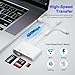 Memory Stick Pro Duo Adapter for iPhone/Android/PC, 4 in 1 SD/TF/MS/XD Picture Card Reader, Memory Card Reader Lightning/USB/USB-C OTG Adapter, Memory Stick Pro Duo Reader for Sony Plug & Play