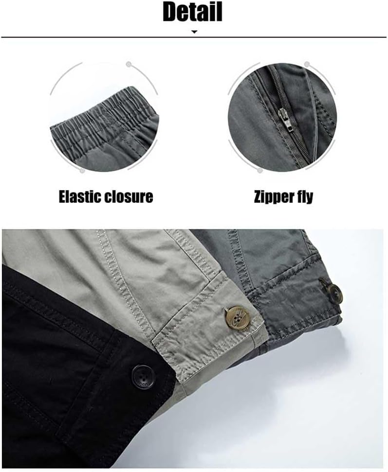 Banana Bucket Men's Full Elastic Waist Loose Fit Lightweight Workwear Pull On Cargo Pants - Image 6