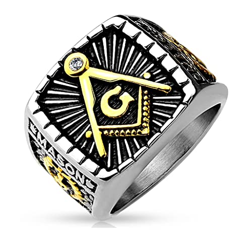 Bague maçonnique Paula & Fritz en acier chirurgical 316L, un anneau de haute qualité pour homme