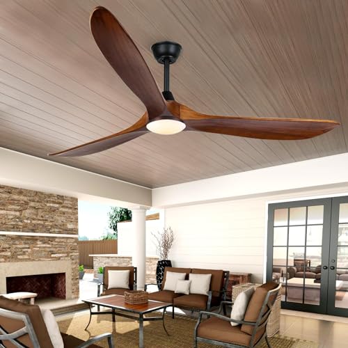 AUNLPB 70 inch Large Ceiling Fan with Lights, Outdoor...