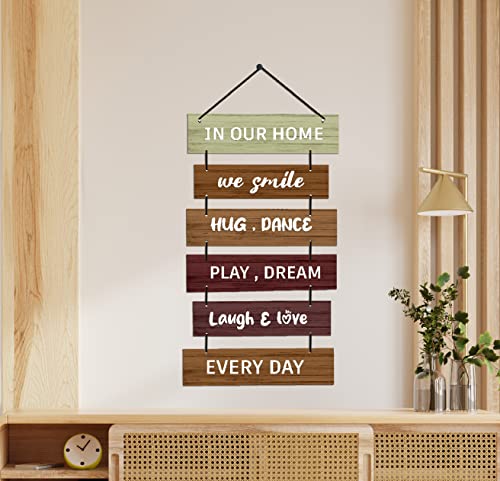 Image of EXPLEASIA Decorative Wall Hanging Wooden Art Decoration Item for Home Office Living Room Bedroom Decoration Items Home Decor Gift Items (In our home everyday)
