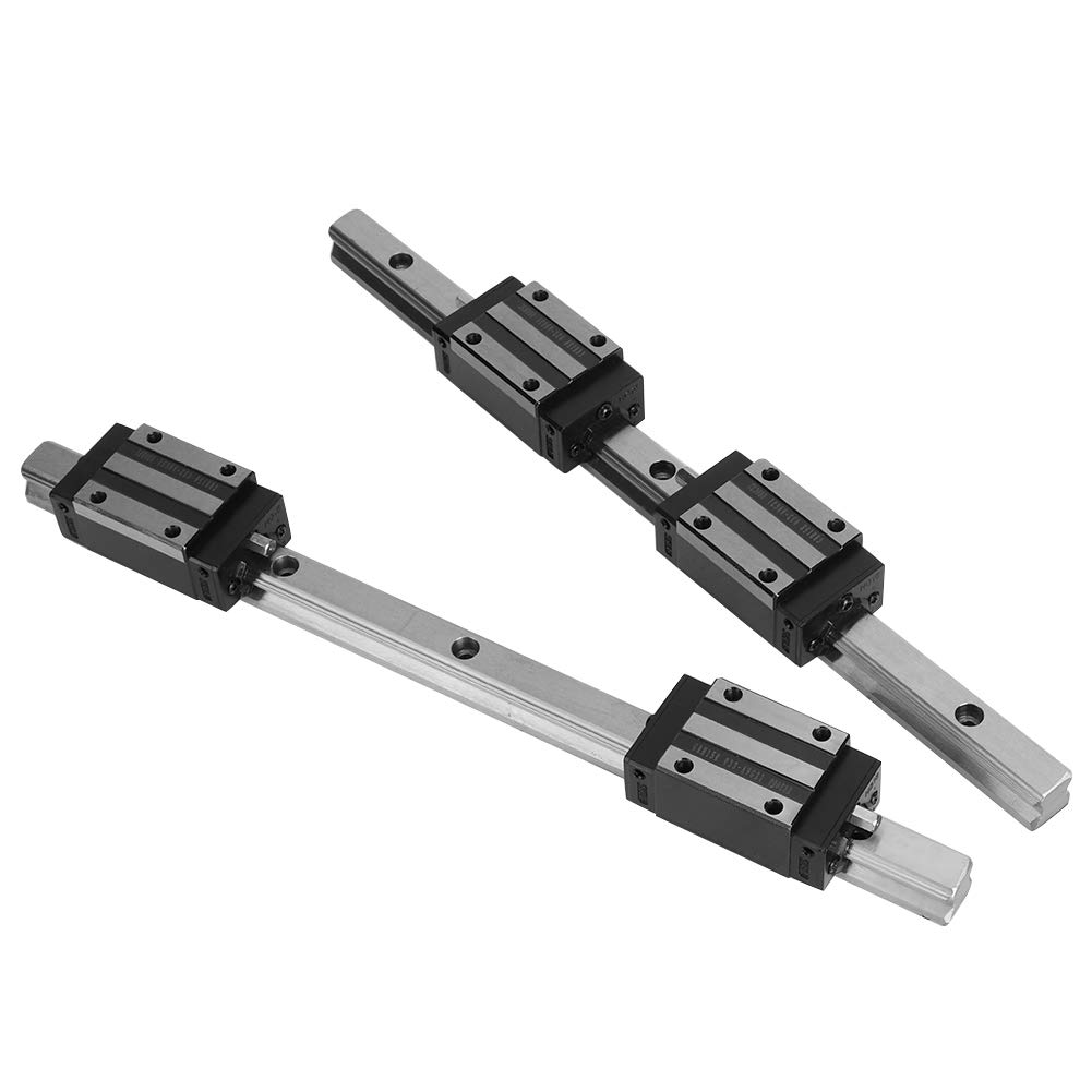 HGR15 Zestaw 2 szt. HG15-300mm Żeliwo z łożyskiem HGH15 Blok ślizgowy Czarne Routery Tokarki Młyny