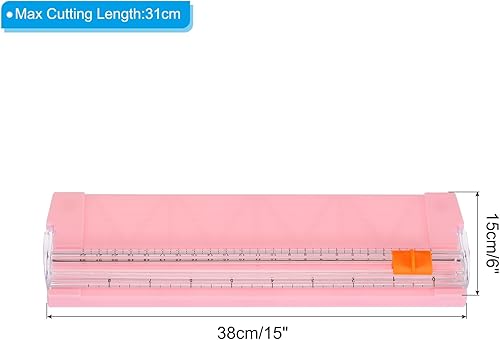Miniatura 2 de PATIKIL Cortadora de papel, herramienta de plástico portátil A5 con regla lateral para álbumes de recortes, manualidades, papel fotográfico,