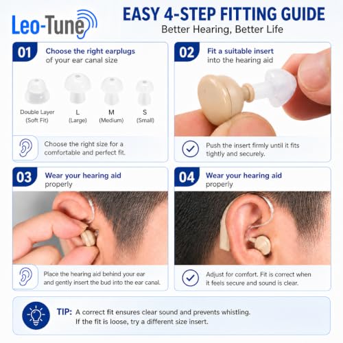 Image of LEO-TUNE 310 Hearing Aid Machine for Old Age (1 Units) | Noise Cancellation | Ear Machine |Suitable for Left or Right Ear | Volume Control | Easy to Use | Top Brand | Trusted by 5000+ Users | With Warranty (Single Ear)